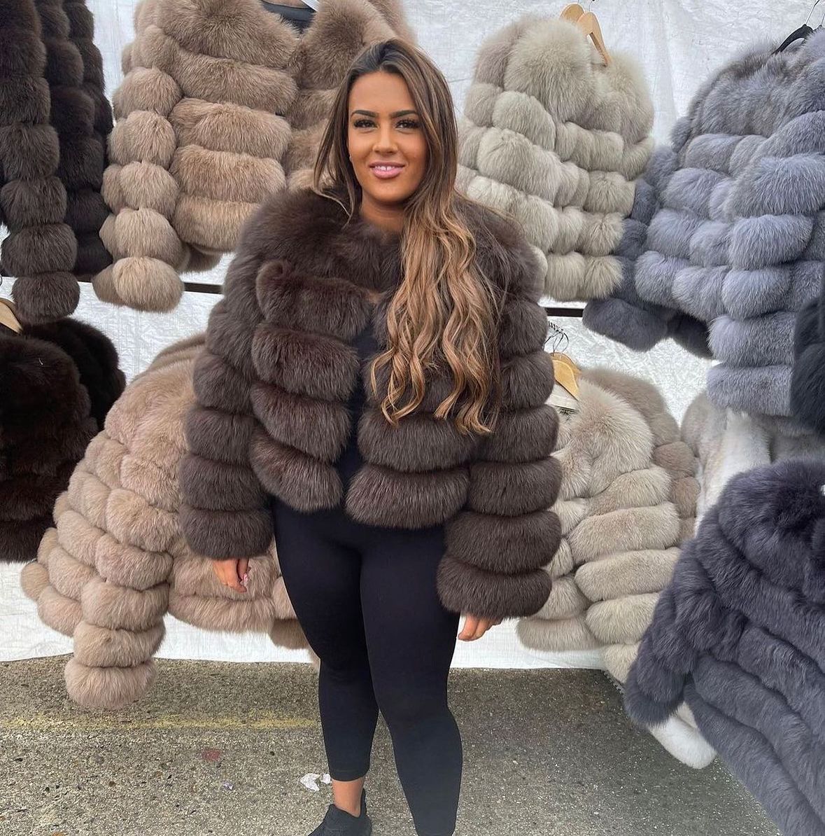 Laura Jane Paris Luxury Coat ' Quebec ' Royal brown – ESSEX COUTURE