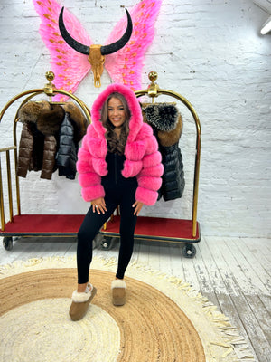Laura Jane Paris Luxury Coat ‘ Courchevelle ‘ Royal Candy Pink