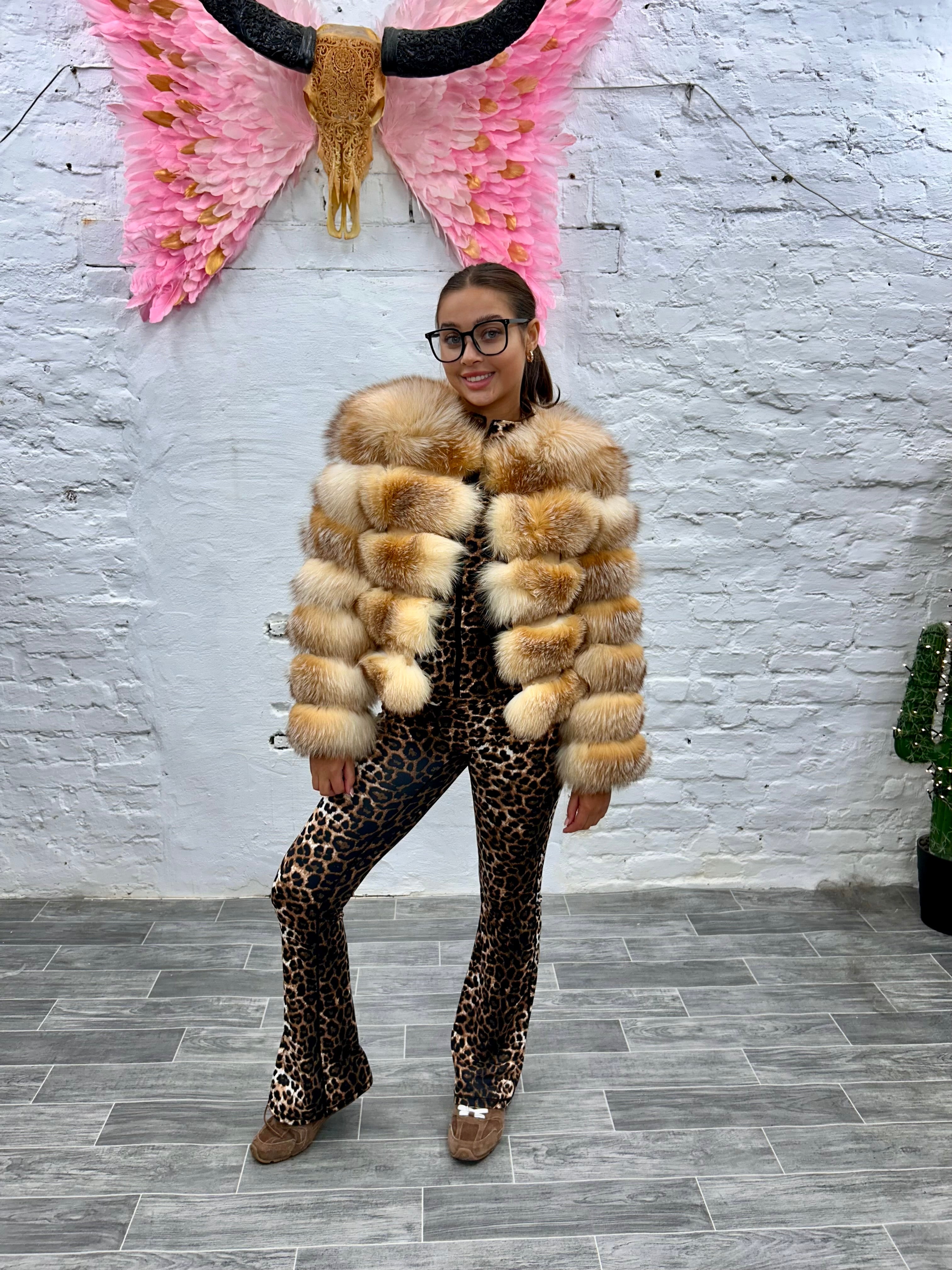 V.I.P Laura Jane Paris Luxury Saga Fur Coat ' Quebec ' Royal