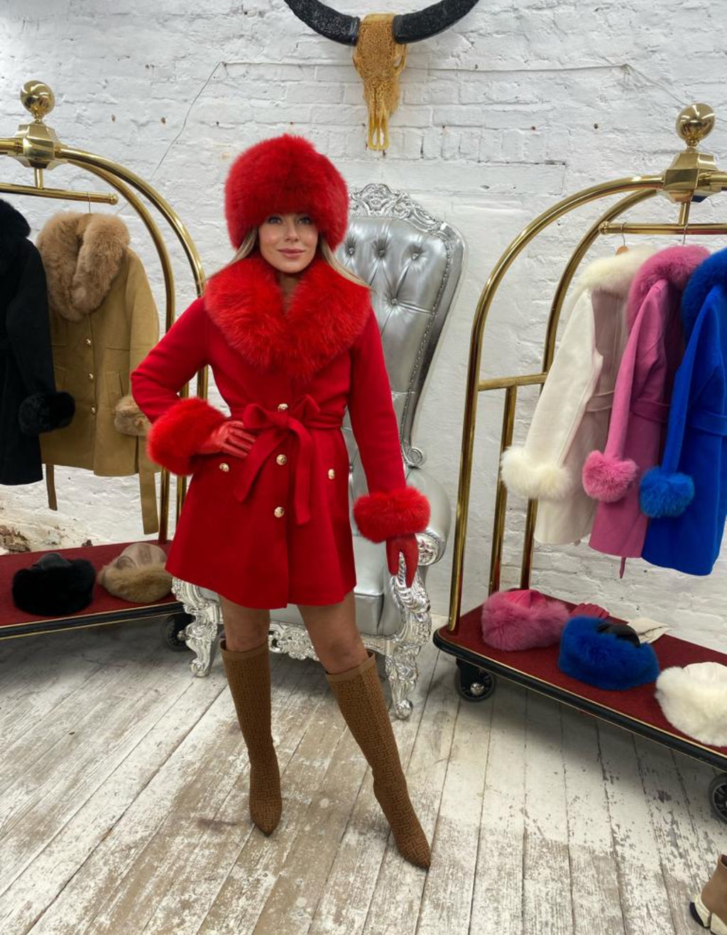 Laura Jane Paris luxury Cashmere in royal Red