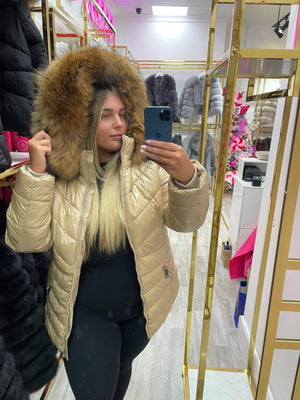 Plus Size Laura Jane Paris Limited Edition Luxury short Puffer Coat La Plagne