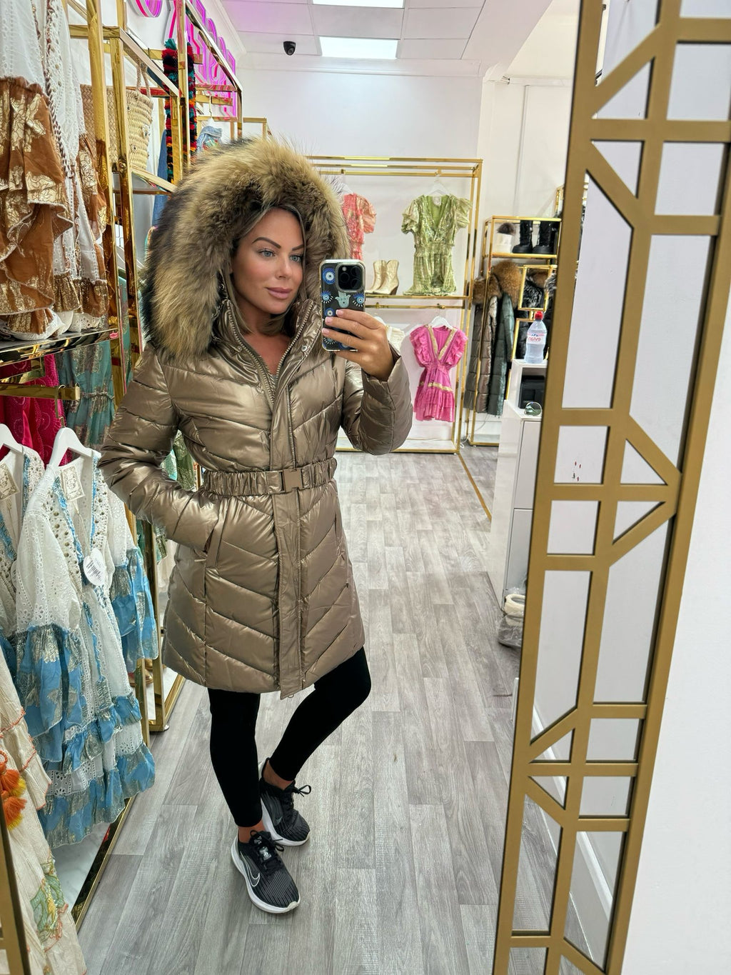 Laura Jane Paris Limited Edition Luxury short Puffer Coat Chamonix Long version