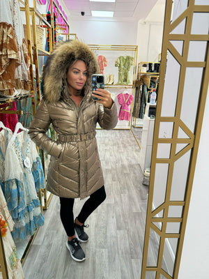 Laura Jane Paris Limited Edition Luxury short Puffer Coat Chamonix Long version