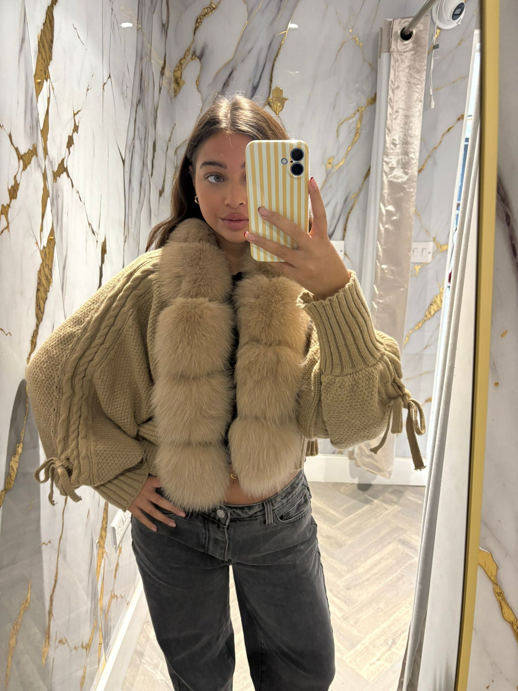 1 Size Laura Jane Paris cardigan Courchel Royal  beige