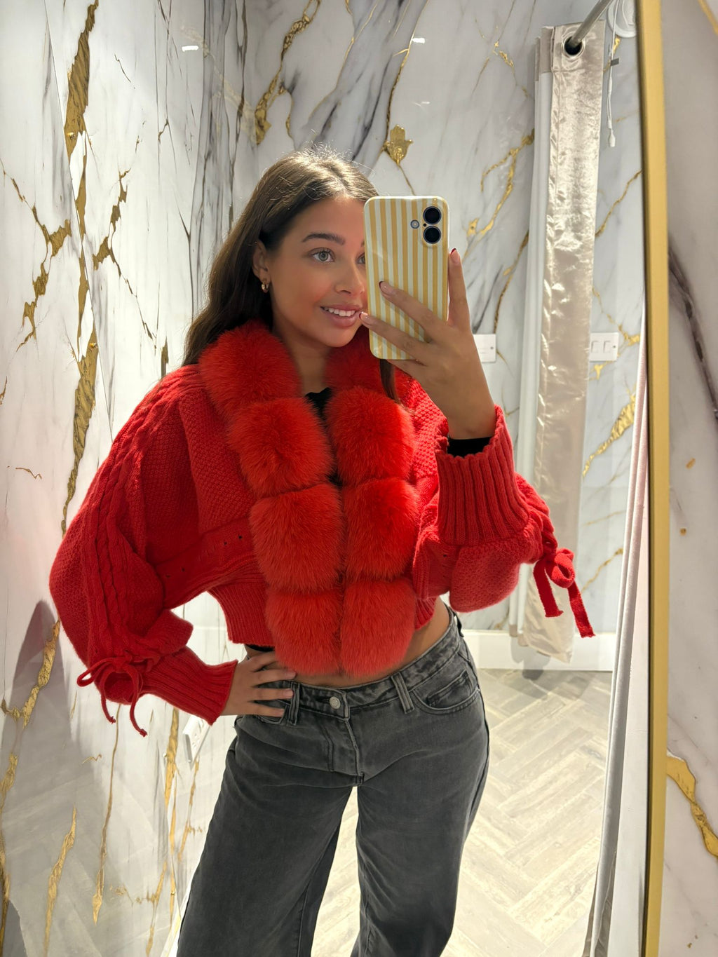 1 Size Laura Jane Paris cardigan Courchel Royal red